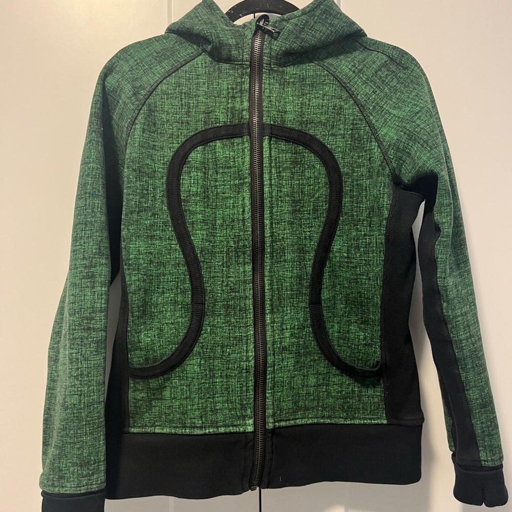 lululemon athletica Green and Black Women's scuba sweater